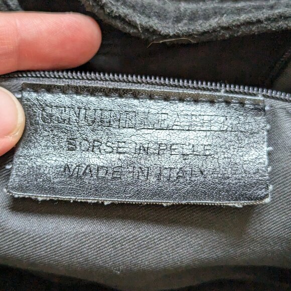 Black suede backpack made in Italy - Picture 7 of 8